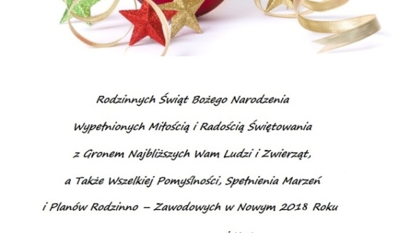 24/12 - 01/01 - 2017/2018 - ŻYCZENIA BOŻONARODZENIOWO - NOWOROCZNE (...)