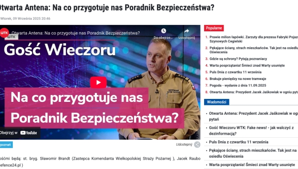09 - 09 - 2025 - Na co przygotuje nas Poradnik Bezpieczeństwa ? (...) - źródło WTK